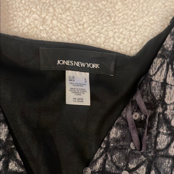 Jones New York Black and Gray Blouse - Picture 2 of 5